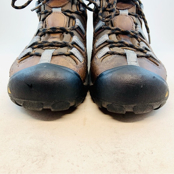 KEEN Men's Brown Leather Lace Up Detroit Low Steel Toe ESD Work Shoes 8 EU 40.5 - Picture 3 of 12